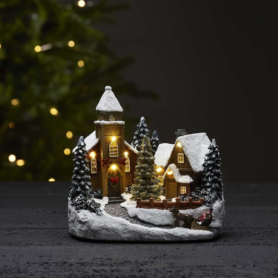 Фигурка Kaemingk светящаяся композиция Рождественская деревня