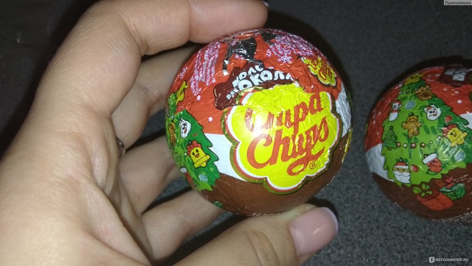 Шоколадное яйцо Чупа Чупс новогодние