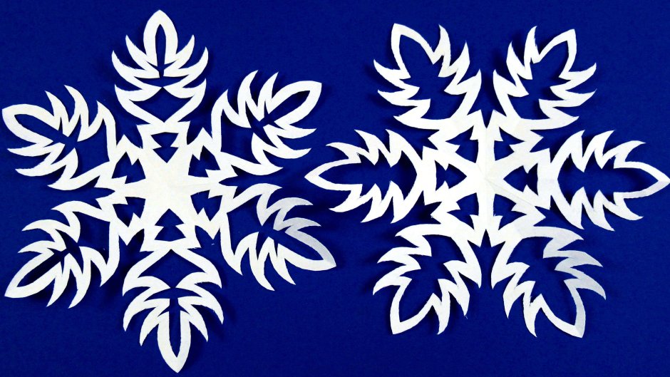 Снежинки из бумаги киригами