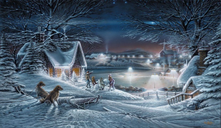 Терри Редлин картины зима
