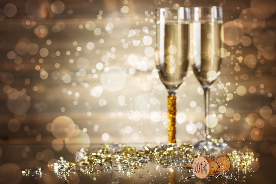 Фужеры шампанского новый год