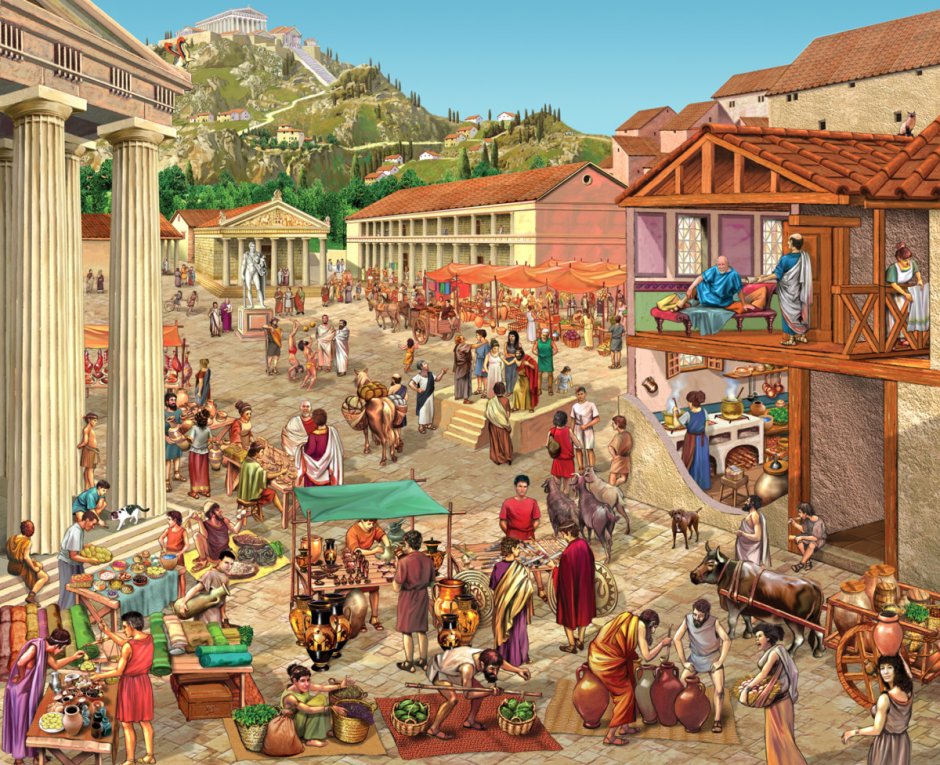 Агора рыночная площадь в Афинах
