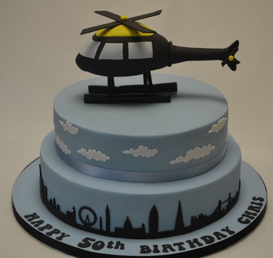 Торт с вертолетом