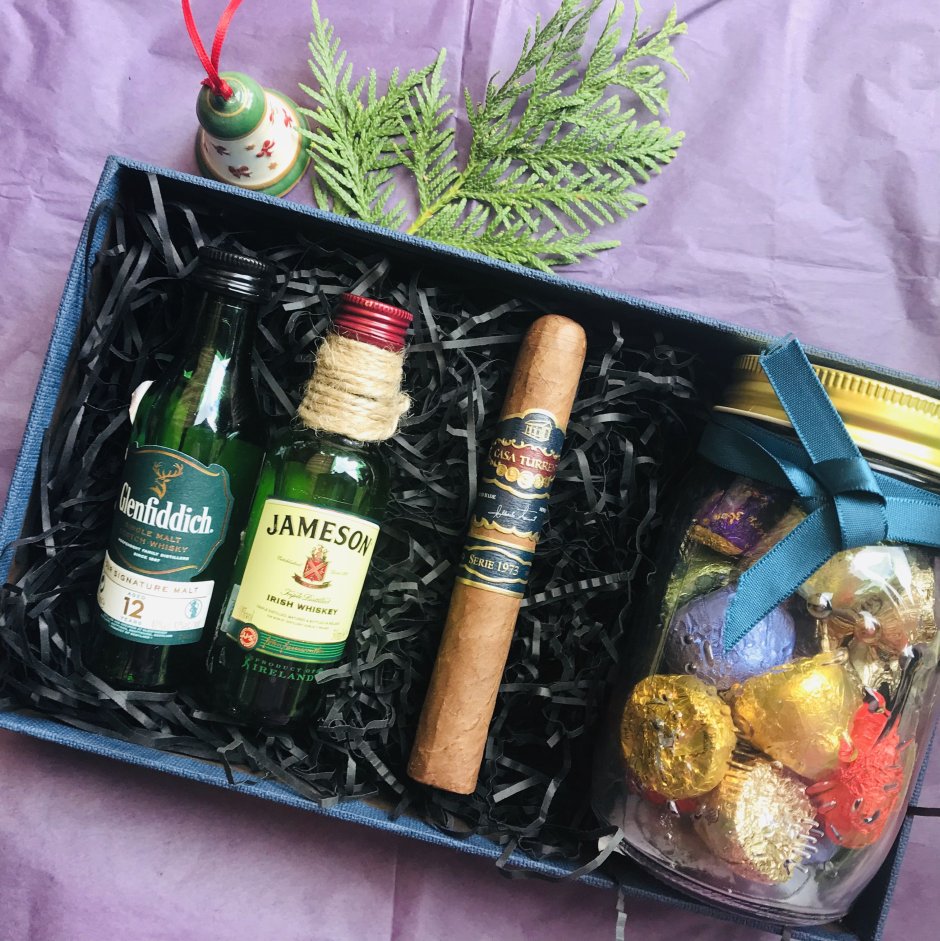 Подарочный набор с сигарой и виски