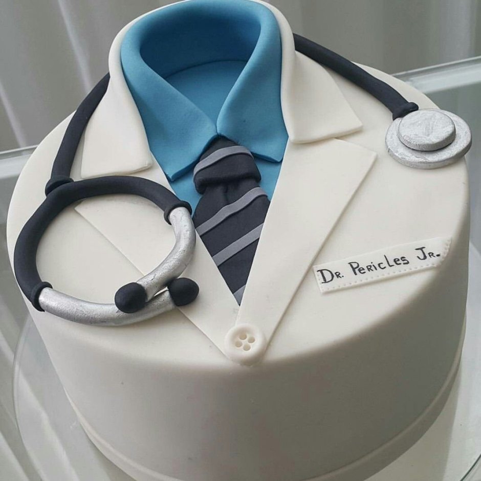 Украшение торта для врача