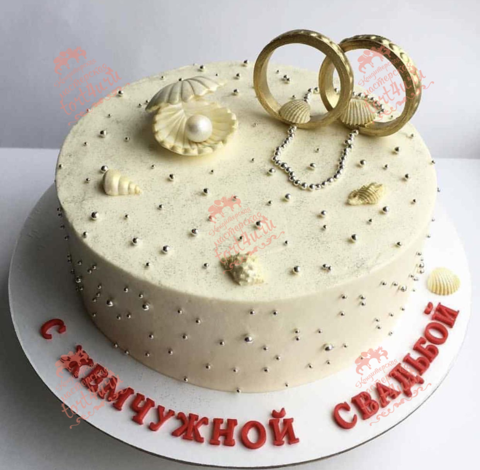 Торт на жемчужную годовщину свадьбы
