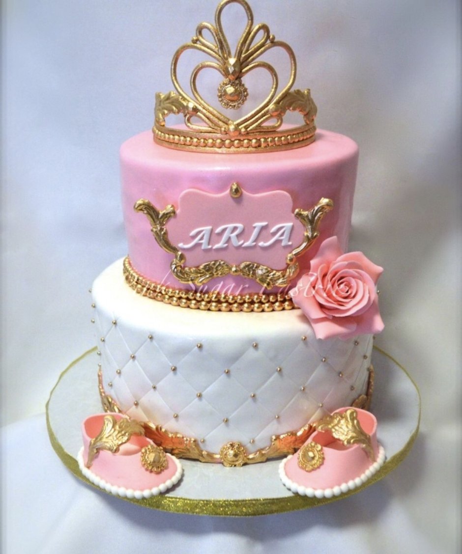 Королевские торты для девочек розовые