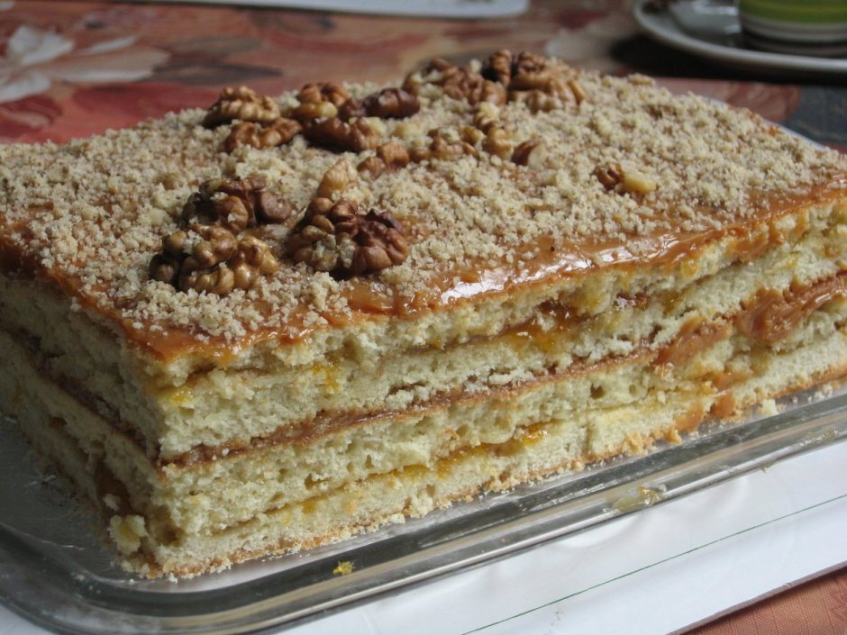 Песочный торт (заварной крем) "Зебра"
