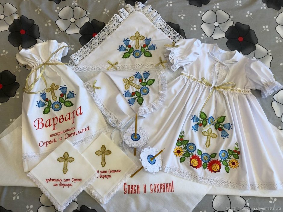 Комплект для крещения девочки Варвара