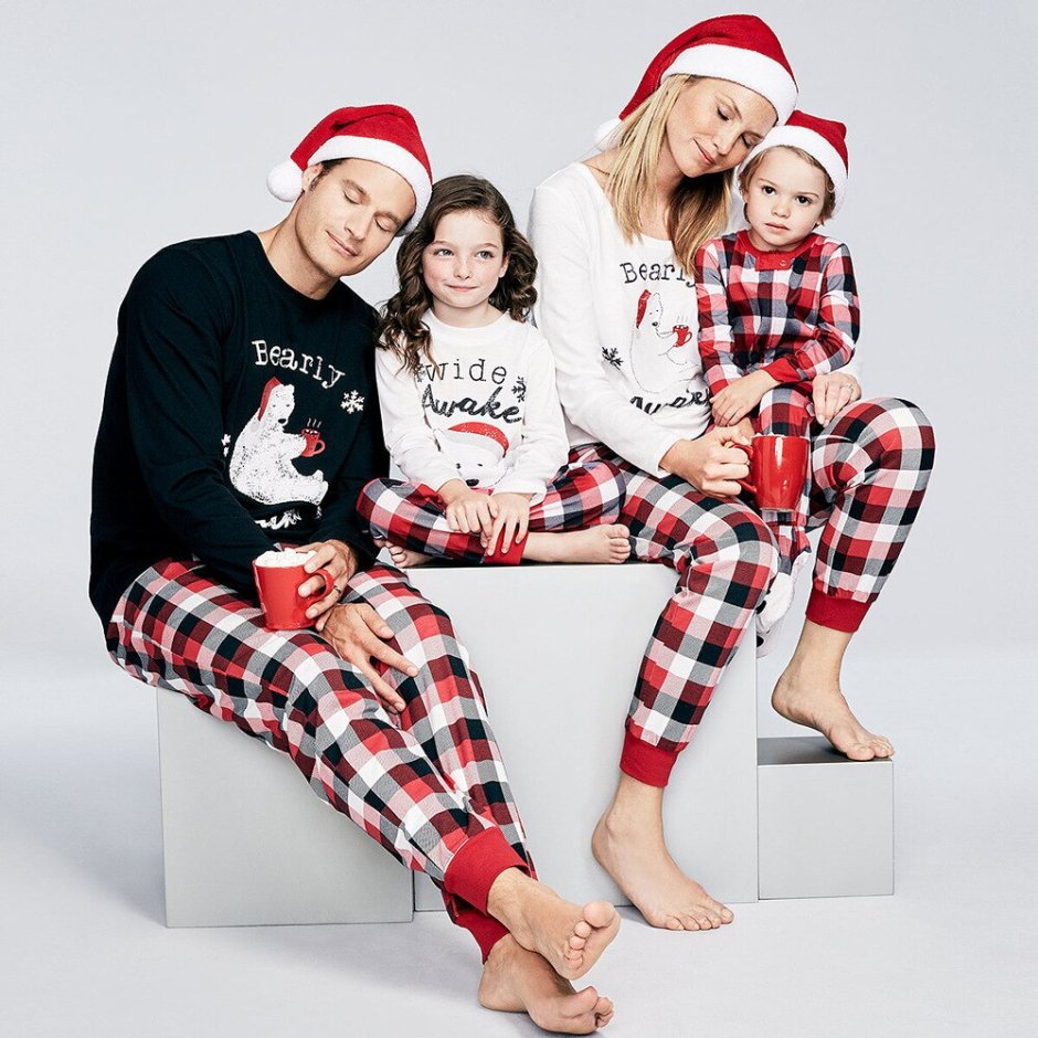 Family look Рождество пижамы