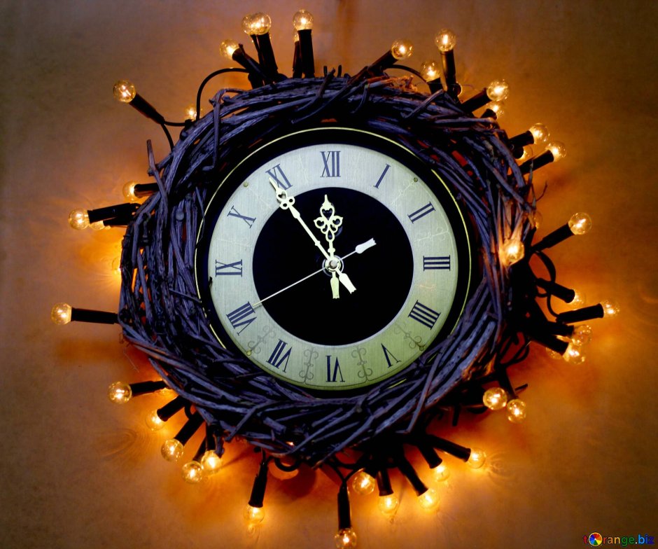 Часы настенные новогодние большие
