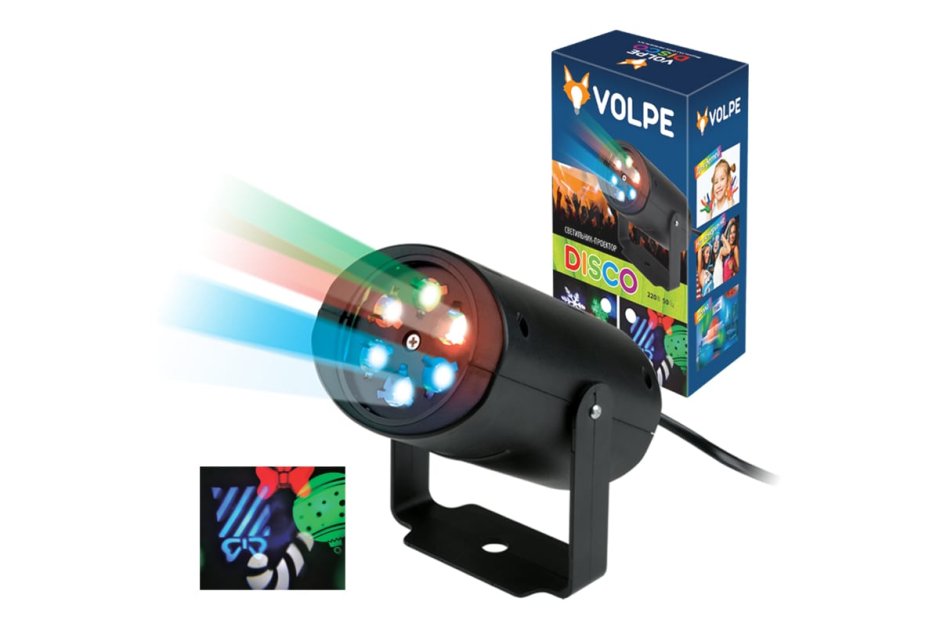 Светодиодный светильник-проектор Volpe Uli-q306 4w/RGB Xmas