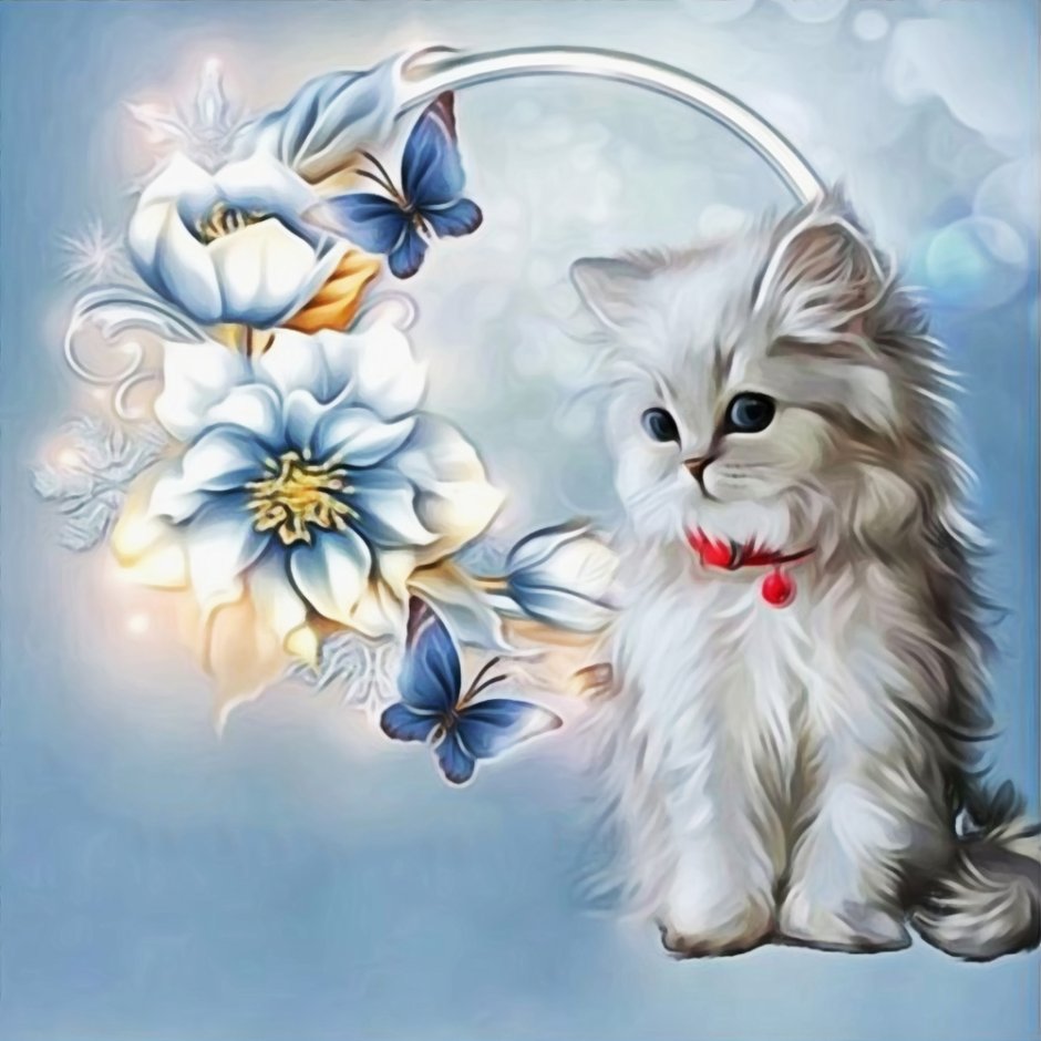 Алмазная мозаика - кошка