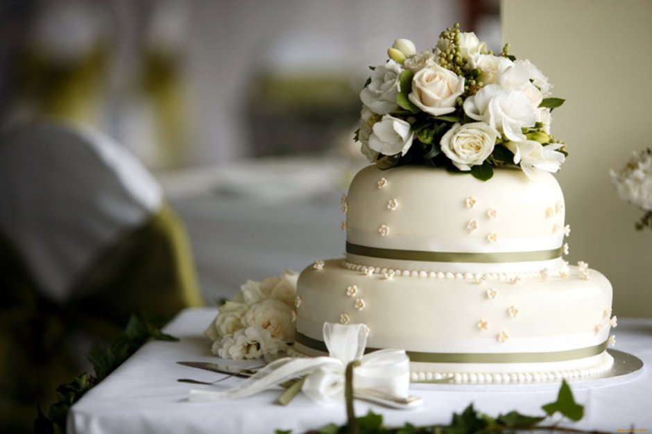 Свадебный торт гипсофила