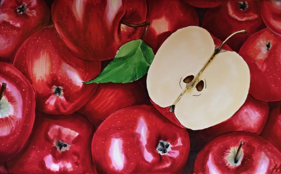 Яблоко арт