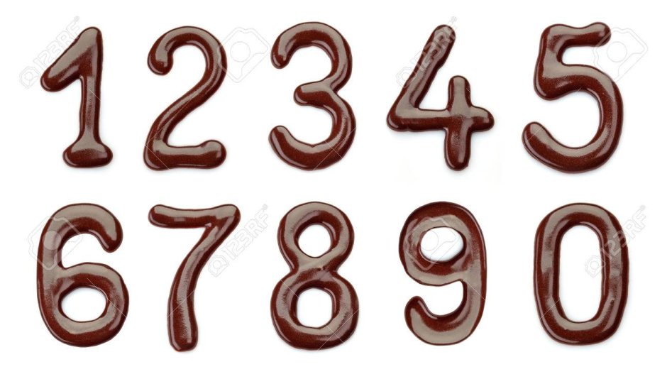 Трафарет для шоколада цифры