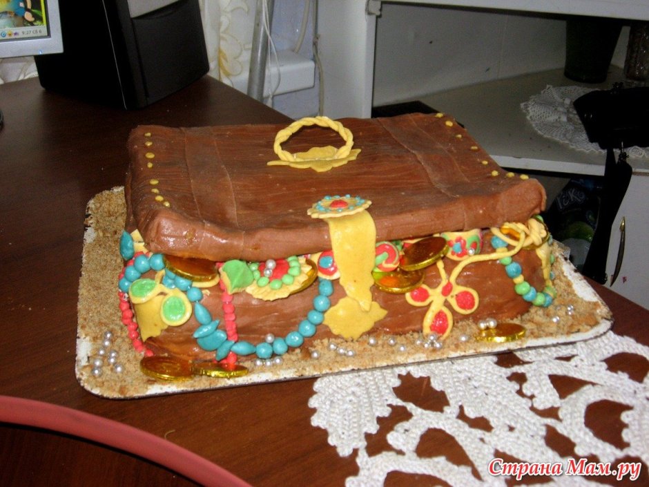 Торт сундук для девочки