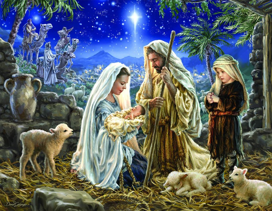Художница Дона Гельсингер Рождество Иисуса