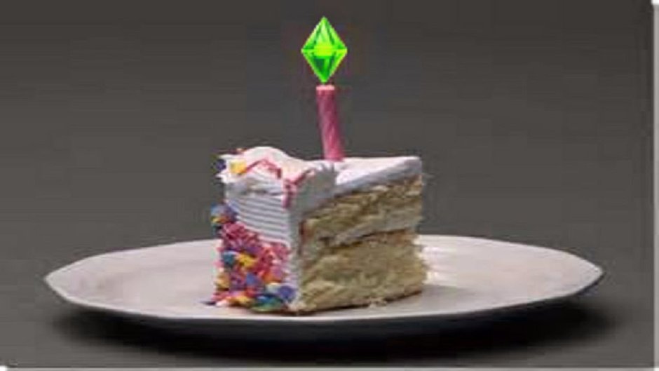 Кусок торта со свечой