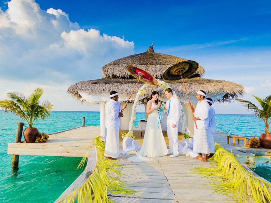 Церемония свадьбы на Мальдивах