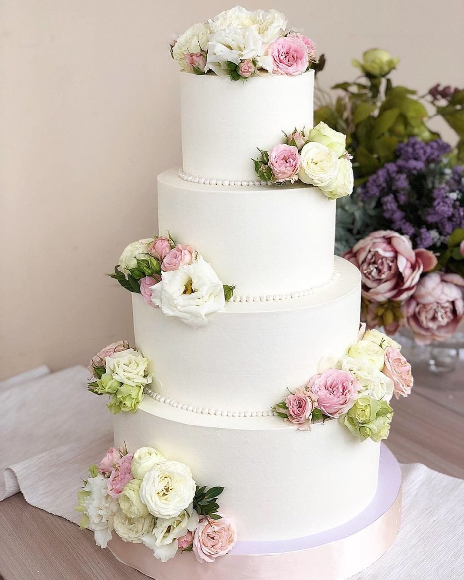 Торт свадебный твороженный