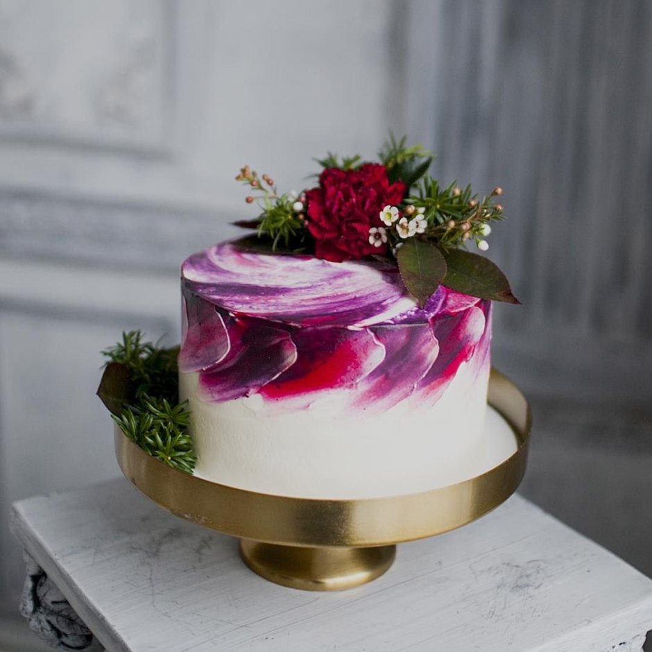 Заставка с днем рождения торт цветы пастель