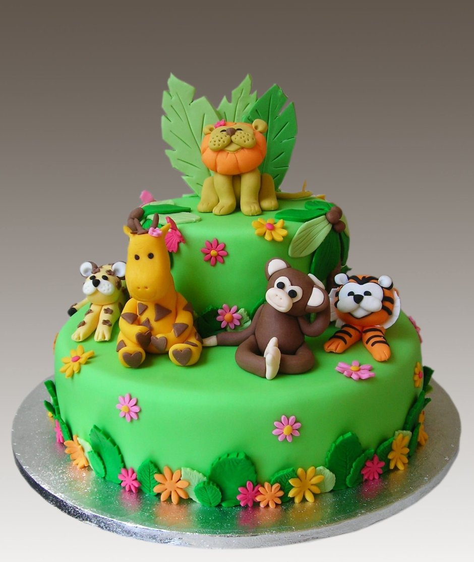Детский тортик с животными