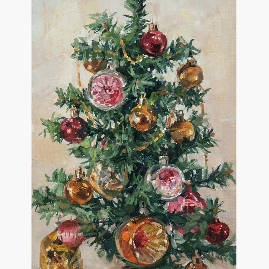 Рождественская елка живопись
