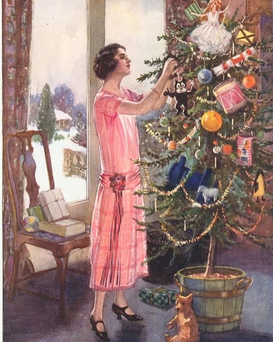 "Рождественская елка" художник: Marcel Rieder, 1898