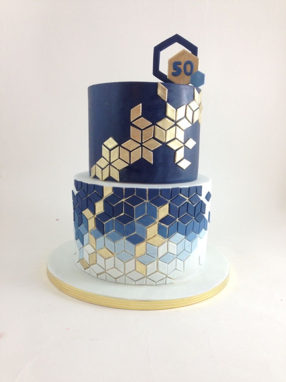 Свадебный торт геометрический