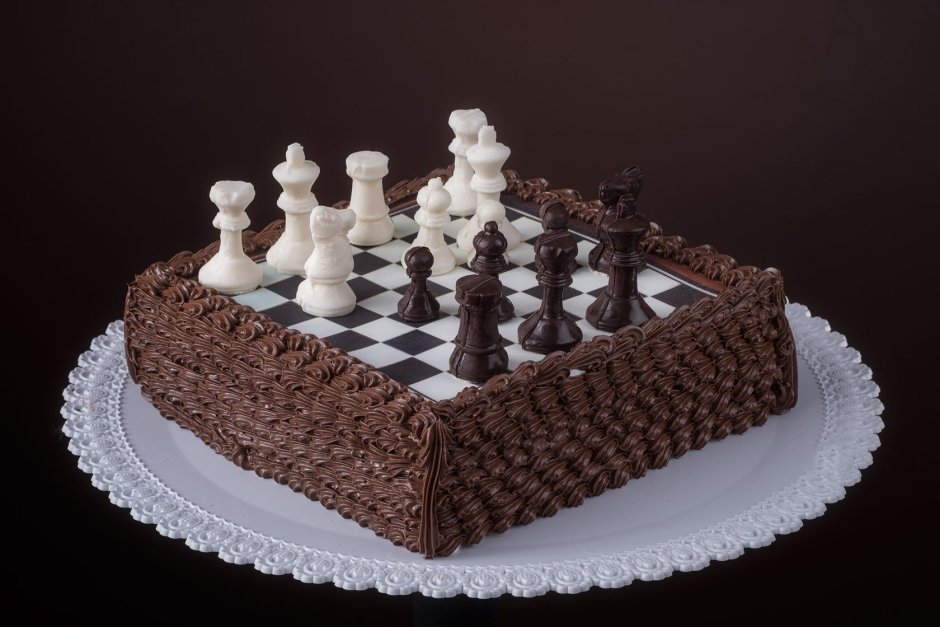 Торт шахматная доска круглый
