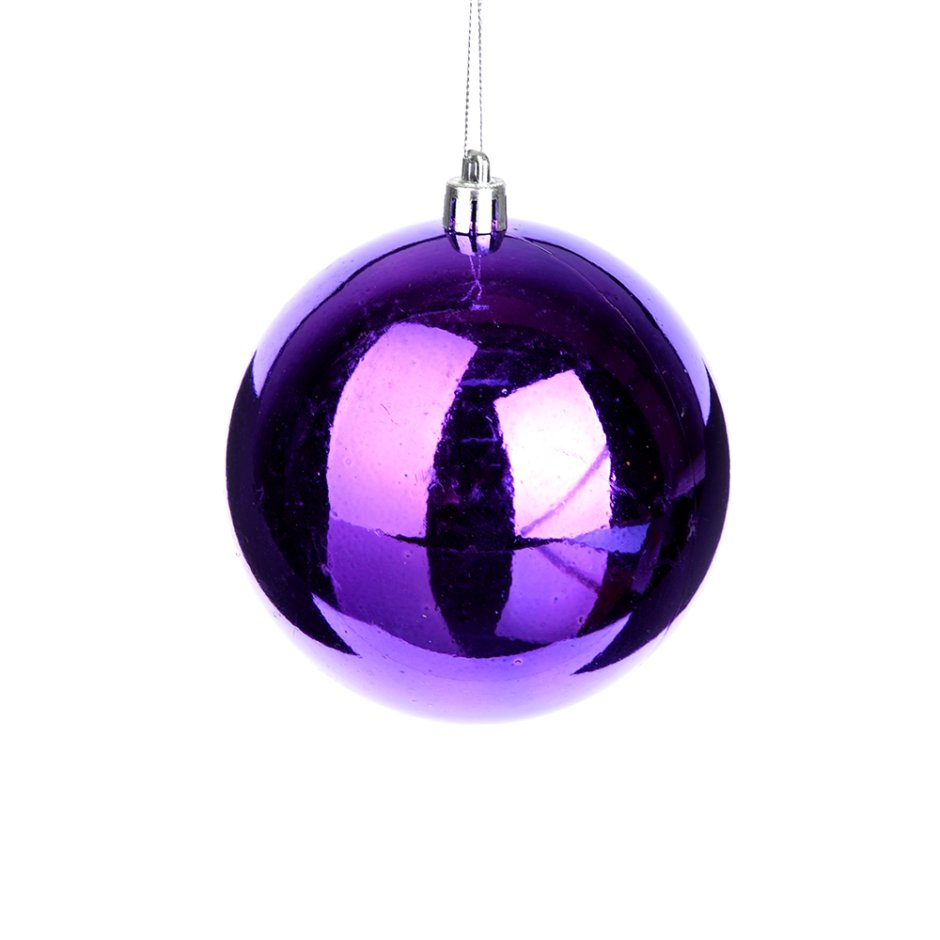 Фиолетовый елочный шарик