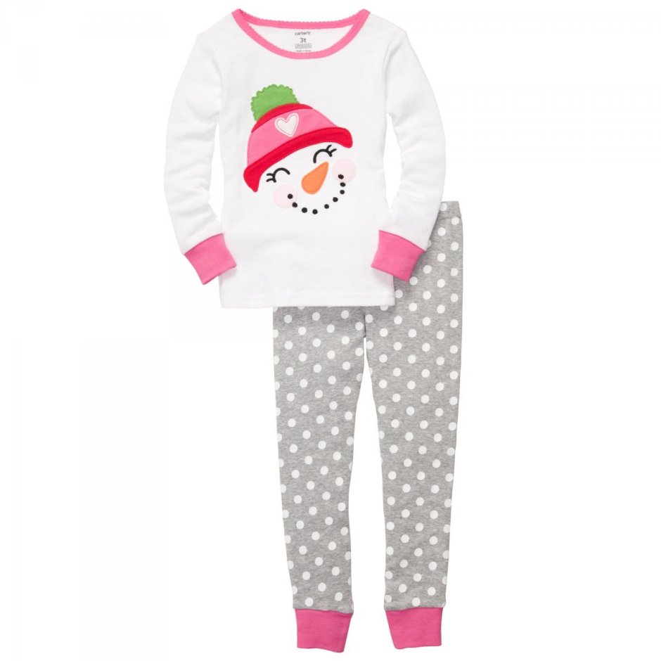 Пижамы детские для девочек новогодние