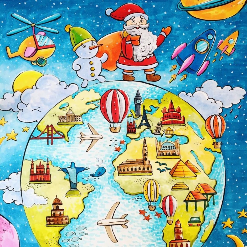Дед Мороз шагает по планете