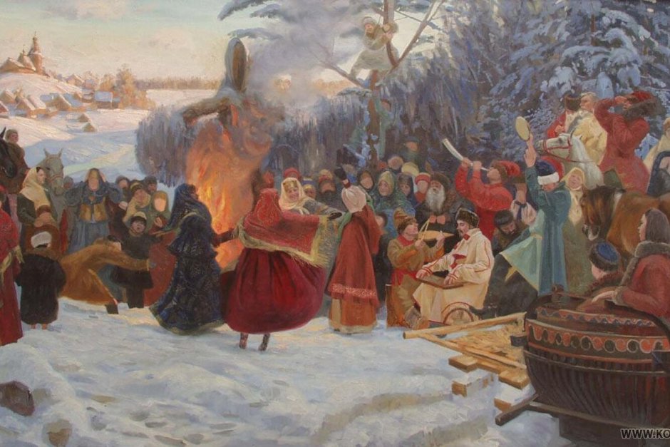 Семен Кожин "Масленица. Проводы." Россия 17 век