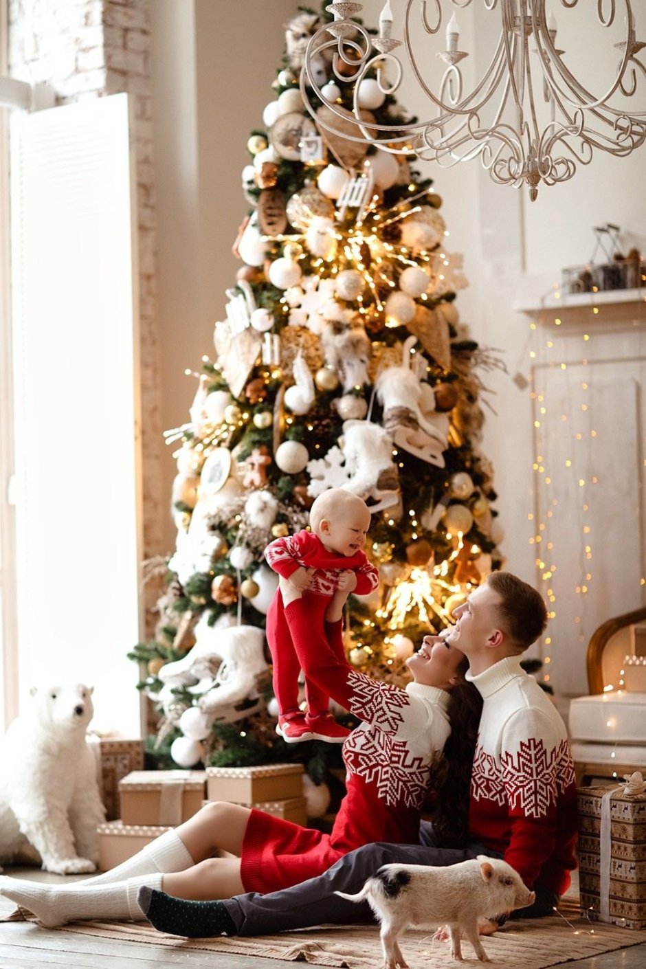 Новогодняя фотосессия семейная