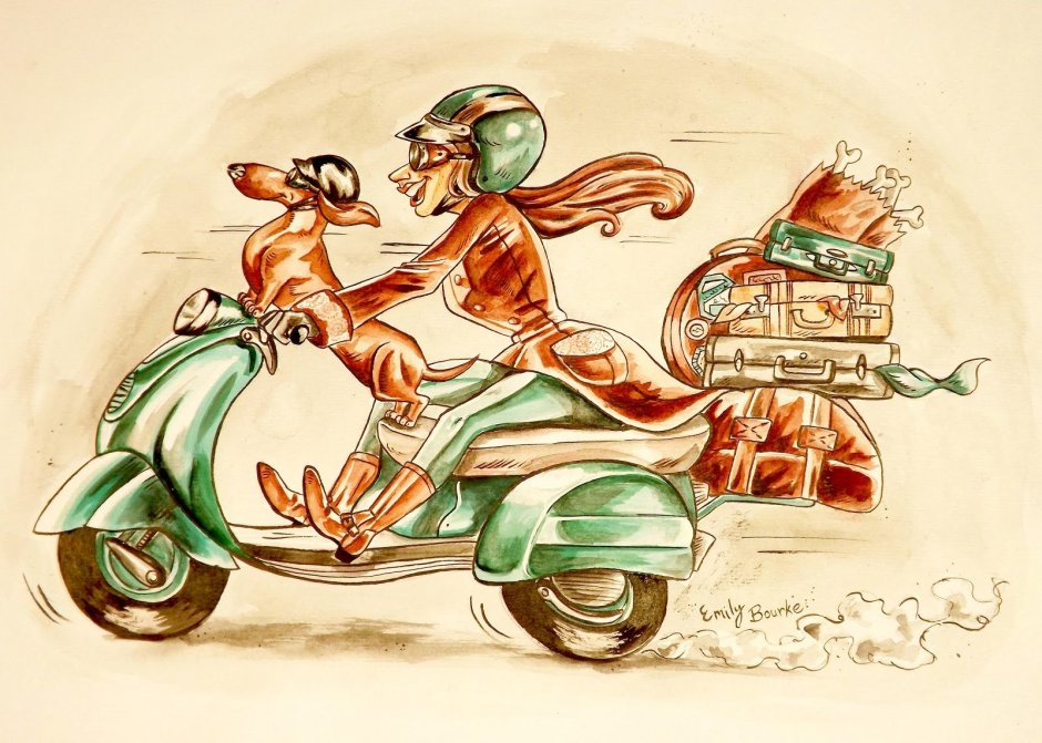 Поздравительные открытки с мотоциклами
