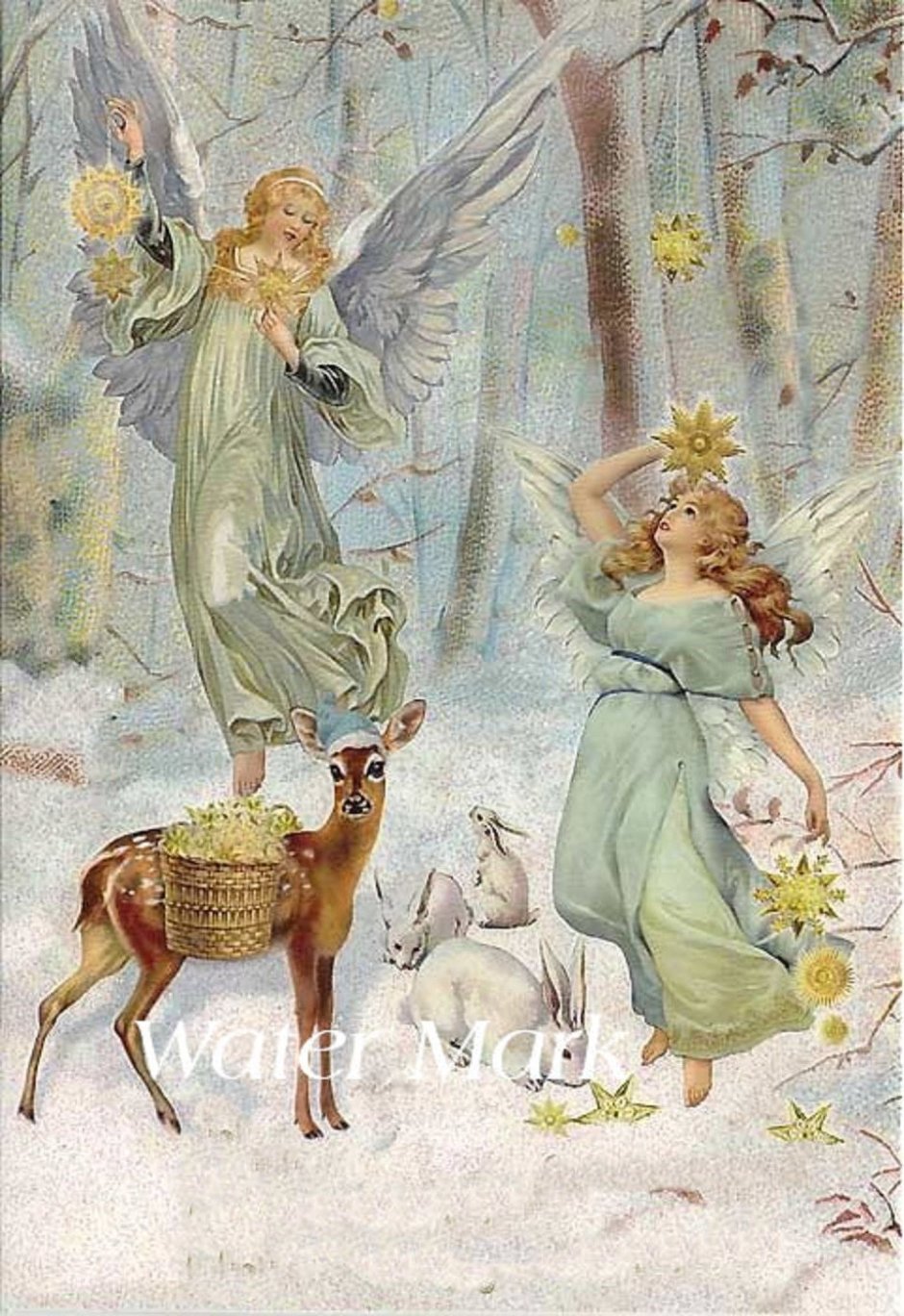Немецкая открытка ангел