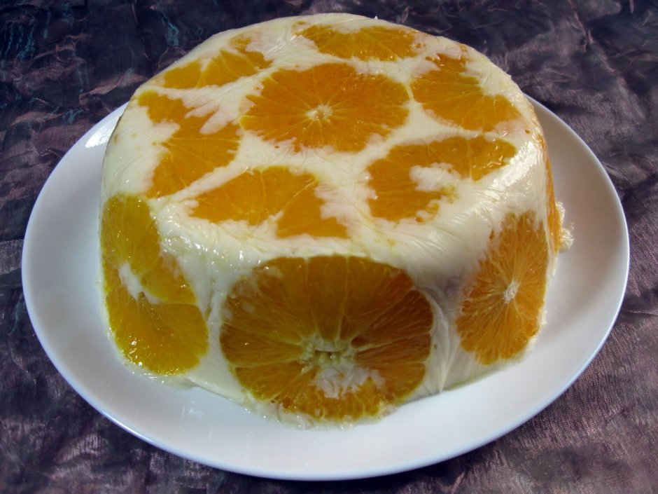 Творожный торт без выпечки с желатином