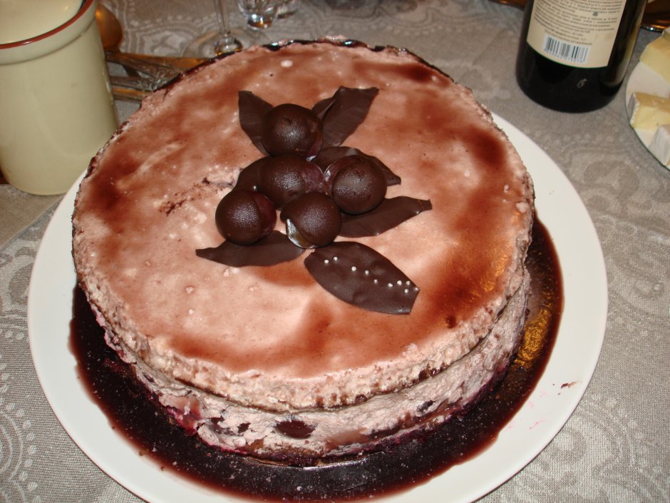 Торт с виноградным кремом