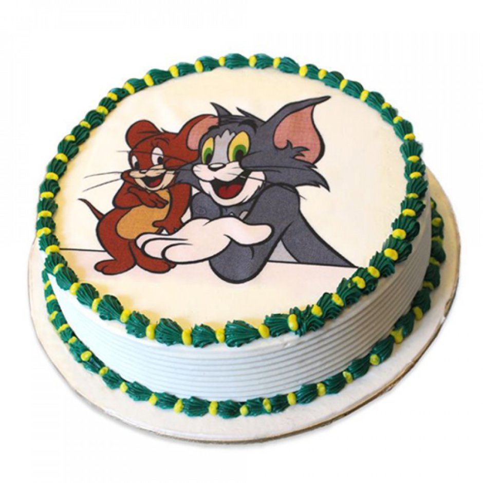 Украшение торта том и Джерри