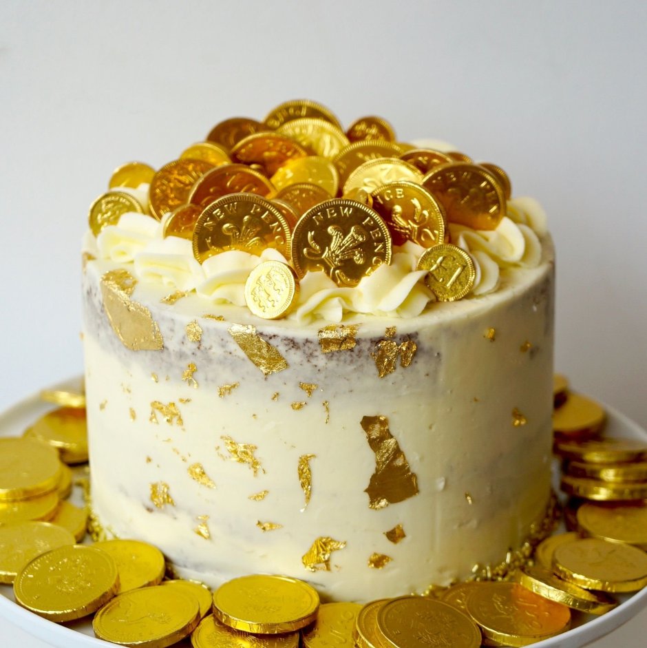 Торт золотой слиток