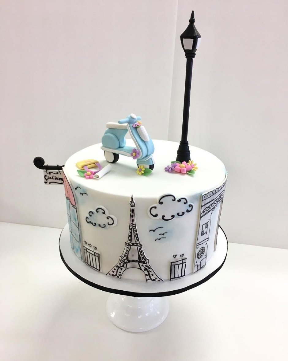 Торт для девушки Париж