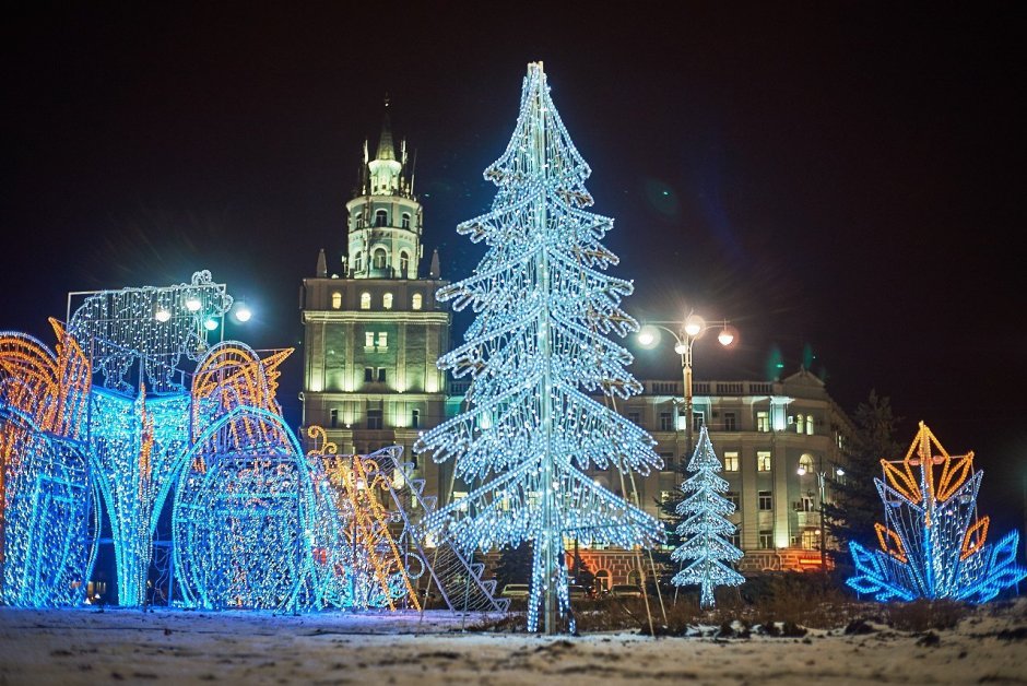 Комсомольская площадь Пермь новый год