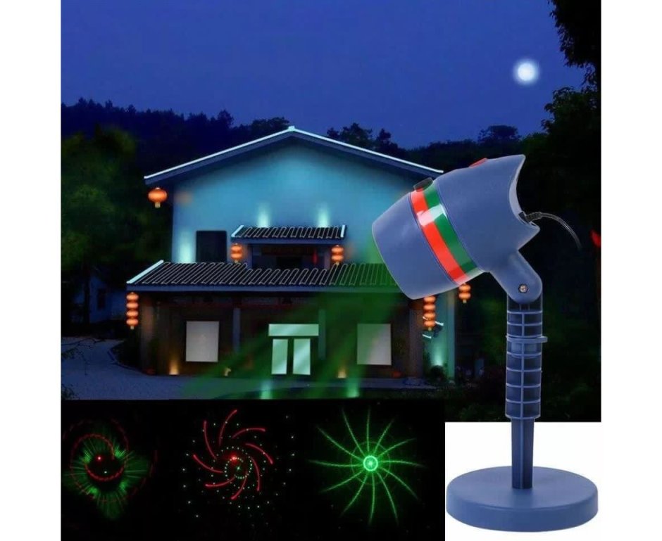 Китайский лазерный проектор новогодний