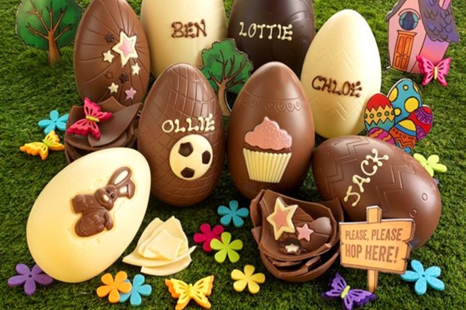 Шоколадные яйца в Великобритании