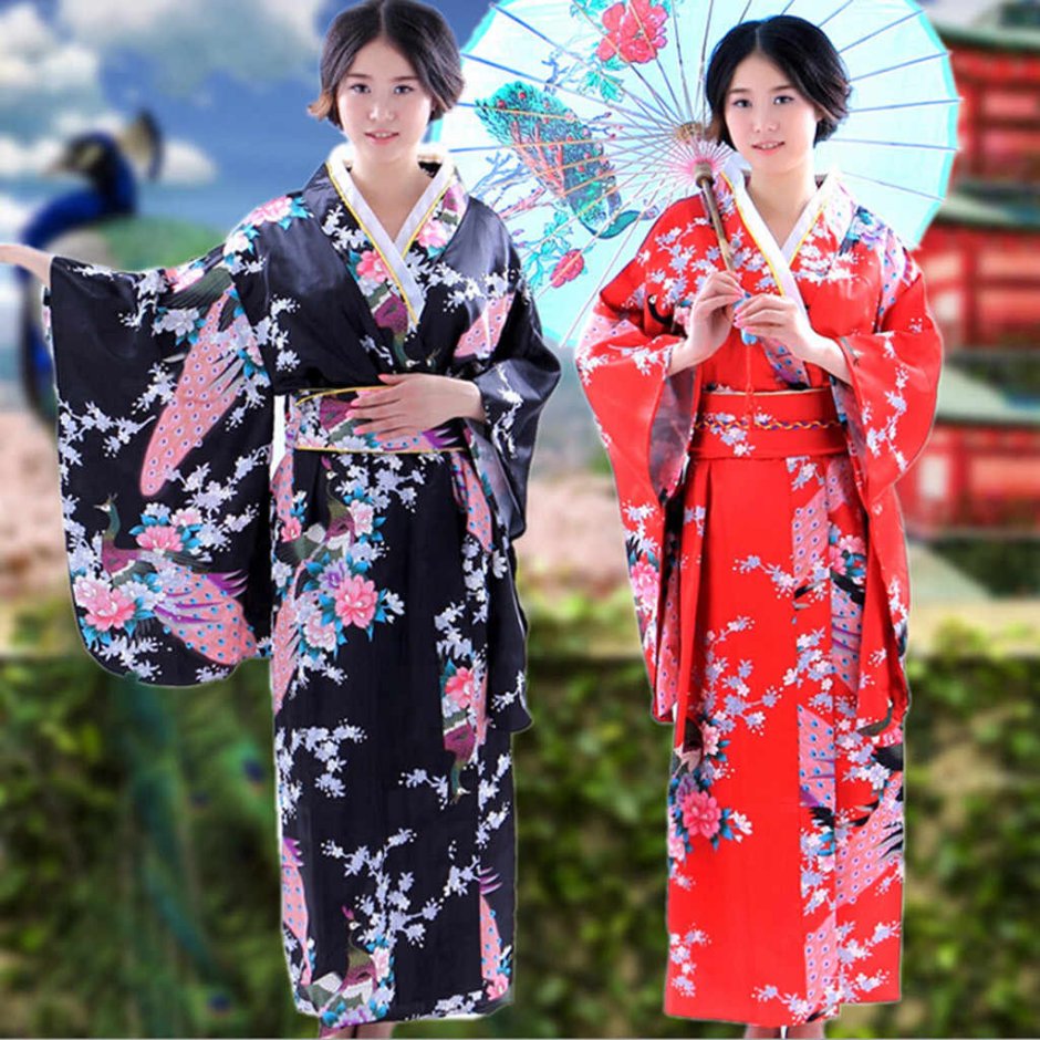 Японки в кимоно юката