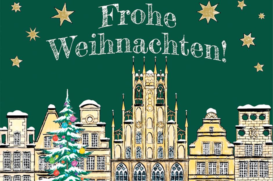 Рождественская открытка на немецком