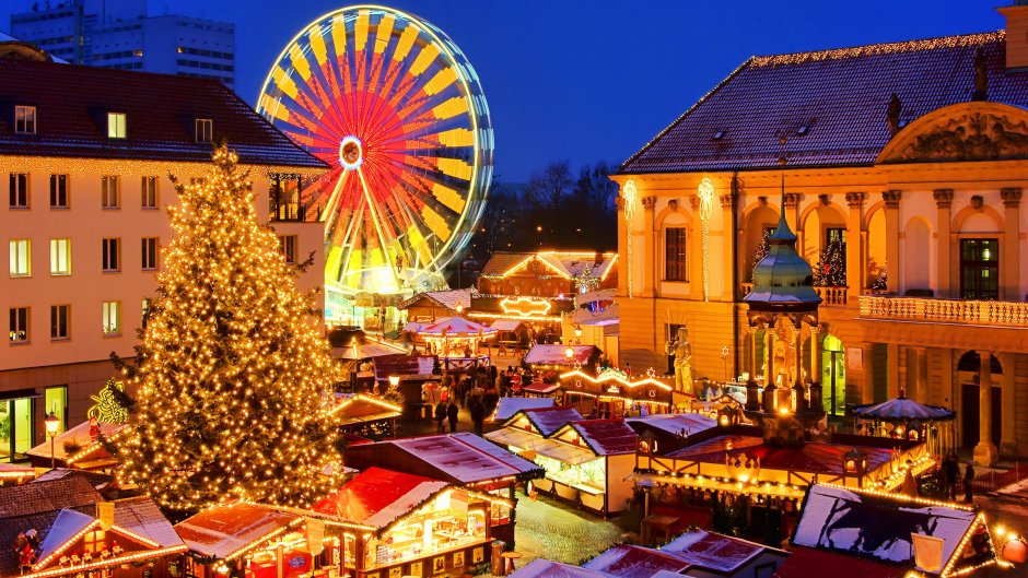 Будапешт Венгрия Рождественская ярмарка