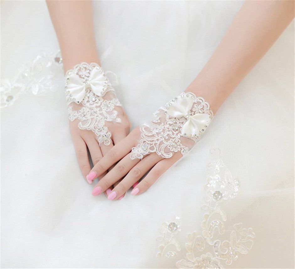 Прозрачные перчатки Свадебные